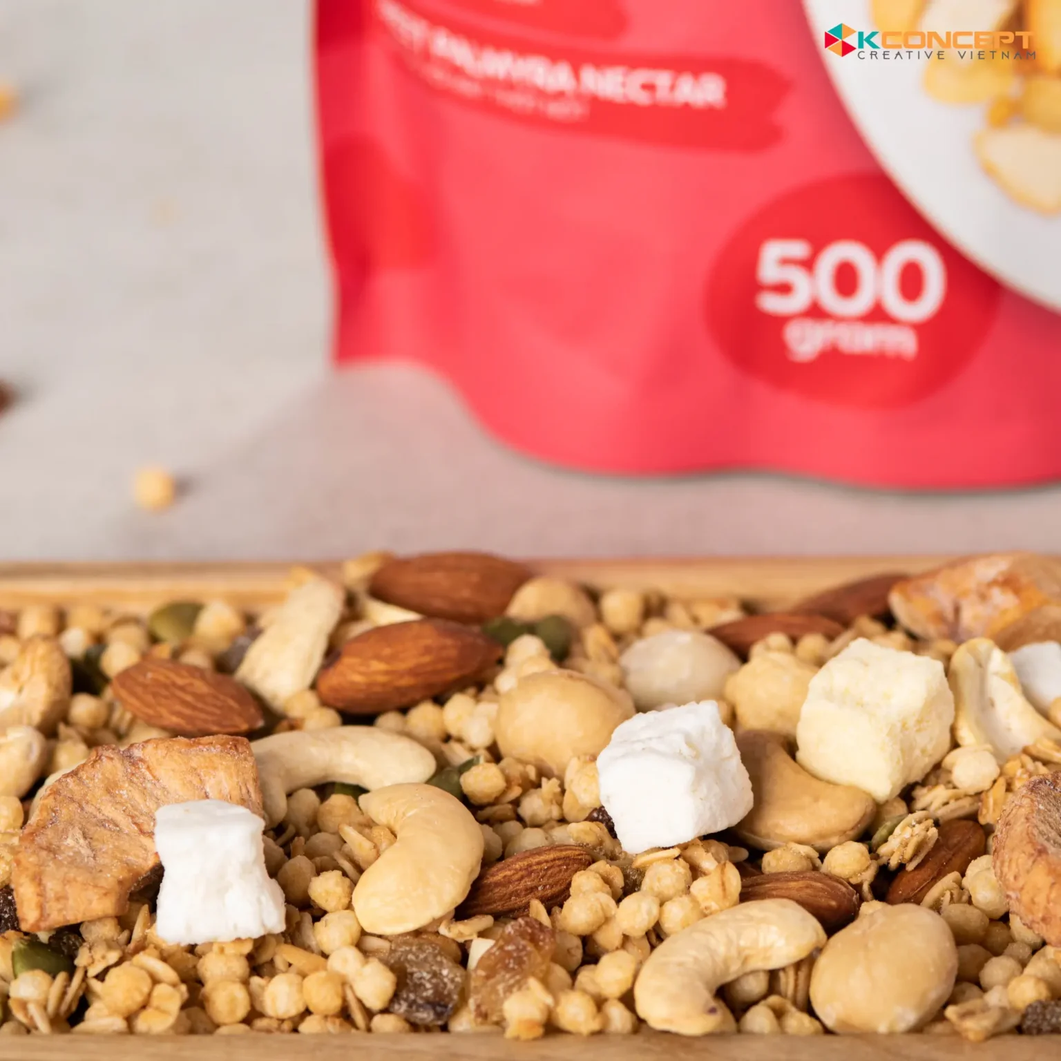 Chụp Ảnh Sản Phẩm Concept – Packshot – Ngũ Cốc Granola
