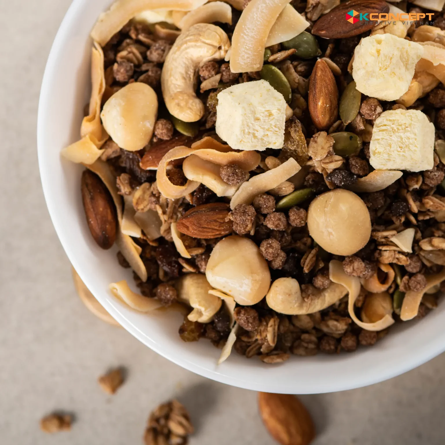 Chụp Ảnh Sản Phẩm Concept – Packshot – Ngũ Cốc Granola