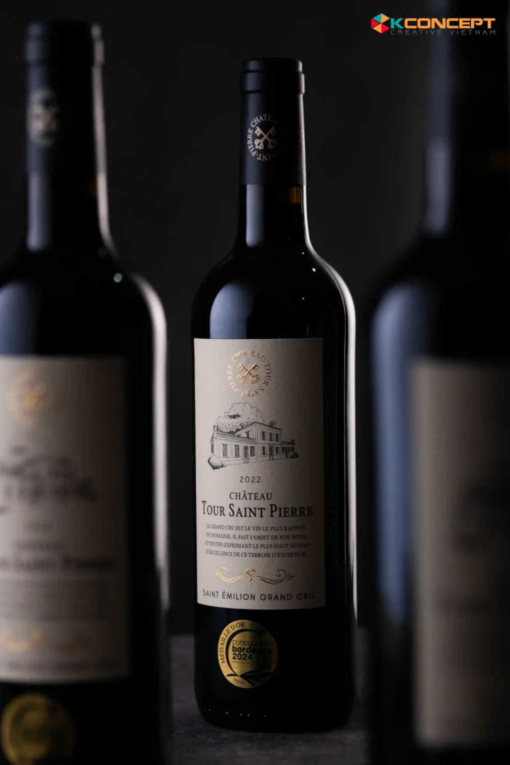 Chụp Ảnh Sản Phẩm Concept – Packshot – Rượu Vang Grand Cru