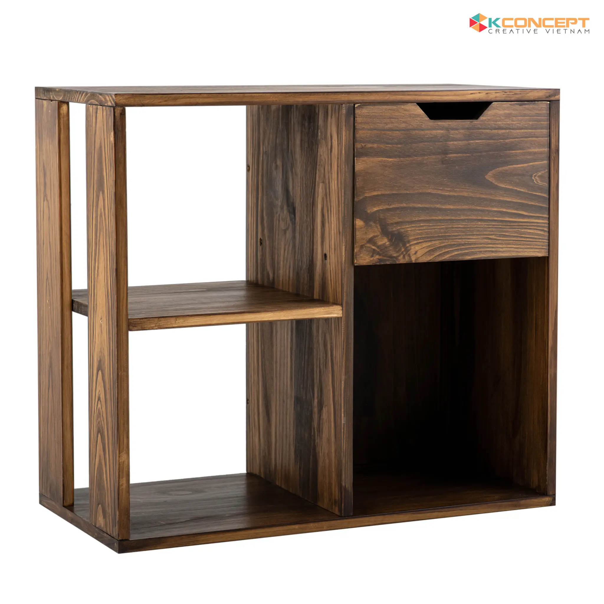 Chụp Ảnh Sản Phẩm Nền Trắng – Packshot – Kệ Gỗ Thông Việt Decor